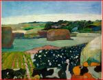 Haystacks in Brittany by Gauguin